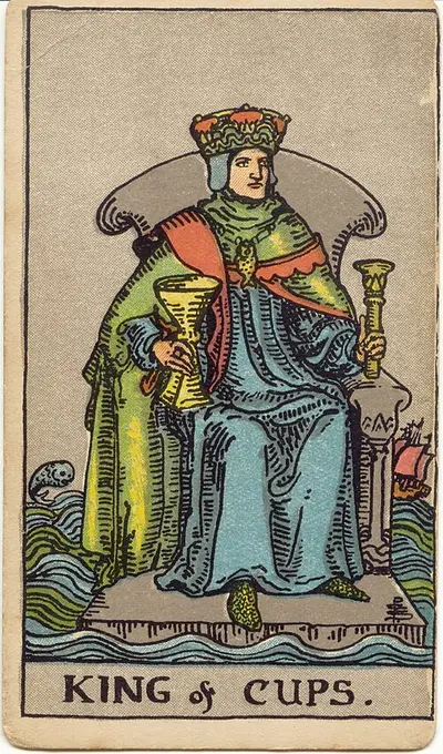 King of Cups, from the Rider–Waite–Smith tarot of 1909