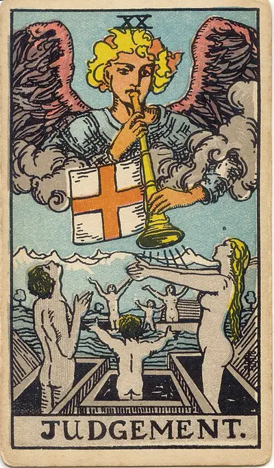 Judgement, from the Rider–Waite–Smith tarot of 1909