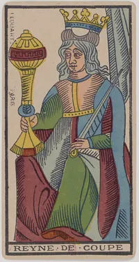 Queen of Cups in the Tarot de Marseille tarot