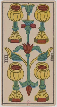 Four of Cups in the Tarot de Marseille tarot