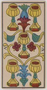Five of Cups in the Tarot de Marseille tarot