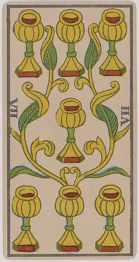 Seven of Cups in the Tarot de Marseille tarot