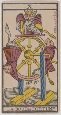 Wheel of Fortune in the Tarot de Marseille tarot