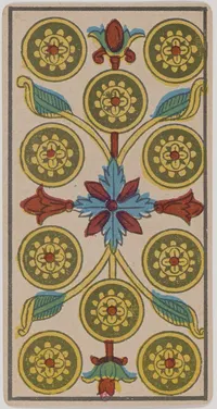 Ten of Pentacles in the Tarot de Marseille tarot