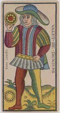 Page of Pentacles in the Tarot de Marseille tarot