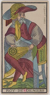 King of Pentacles in the Tarot de Marseille tarot