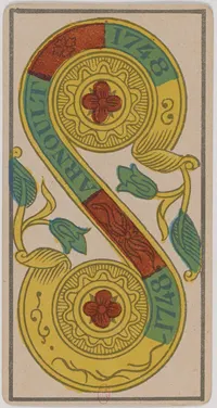 Two of Pentacles in the Tarot de Marseille tarot