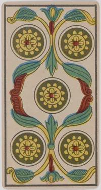 Five of Pentacles in the Tarot de Marseille tarot