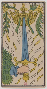 Ace of Swords in the Tarot de Marseille tarot