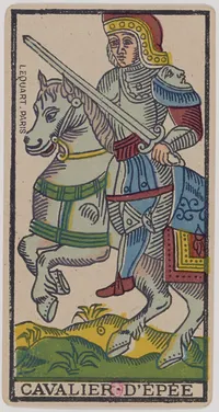 Knight of Swords in the Tarot de Marseille tarot