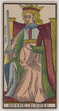 Queen of Swords in the Tarot de Marseille tarot