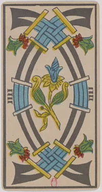 Four of Swords in the Tarot de Marseille tarot