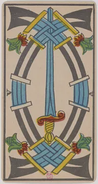 Five of Swords in the Tarot de Marseille tarot