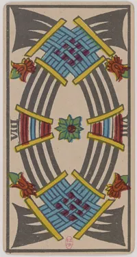 Eight of Swords in the Tarot de Marseille tarot