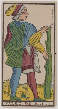 Page of Wands in the Tarot de Marseille tarot