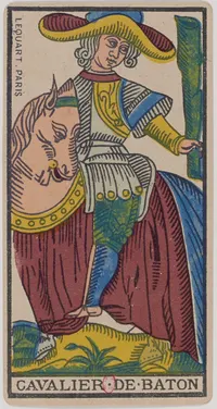Knight of Wands in the Tarot de Marseille tarot