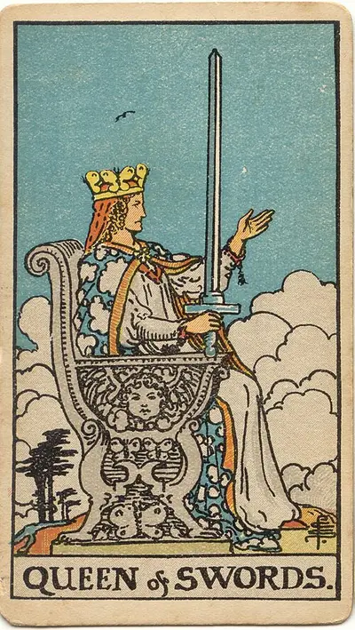 Queen of Swords, from the Rider–Waite–Smith tarot of 1909