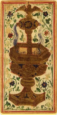 Ace of Cups in the Visconti-Sforza tarot