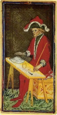 The Magician in the Visconti-Sforza tarot