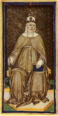 The High Priestess in the Visconti-Sforza tarot