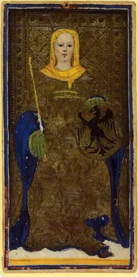 The Empress in the Visconti-Sforza tarot