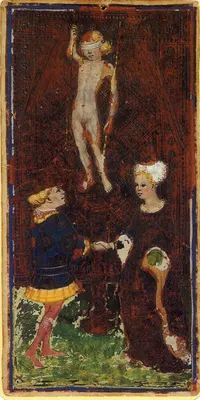 The Lovers in the Visconti-Sforza tarot