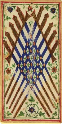Ten of Swords in the Visconti-Sforza tarot