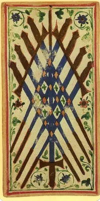 Nine of Swords in the Visconti-Sforza tarot