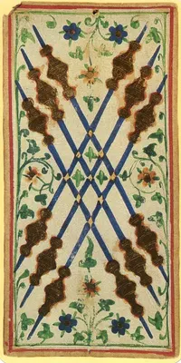 Six of Wands in the Visconti-Sforza tarot